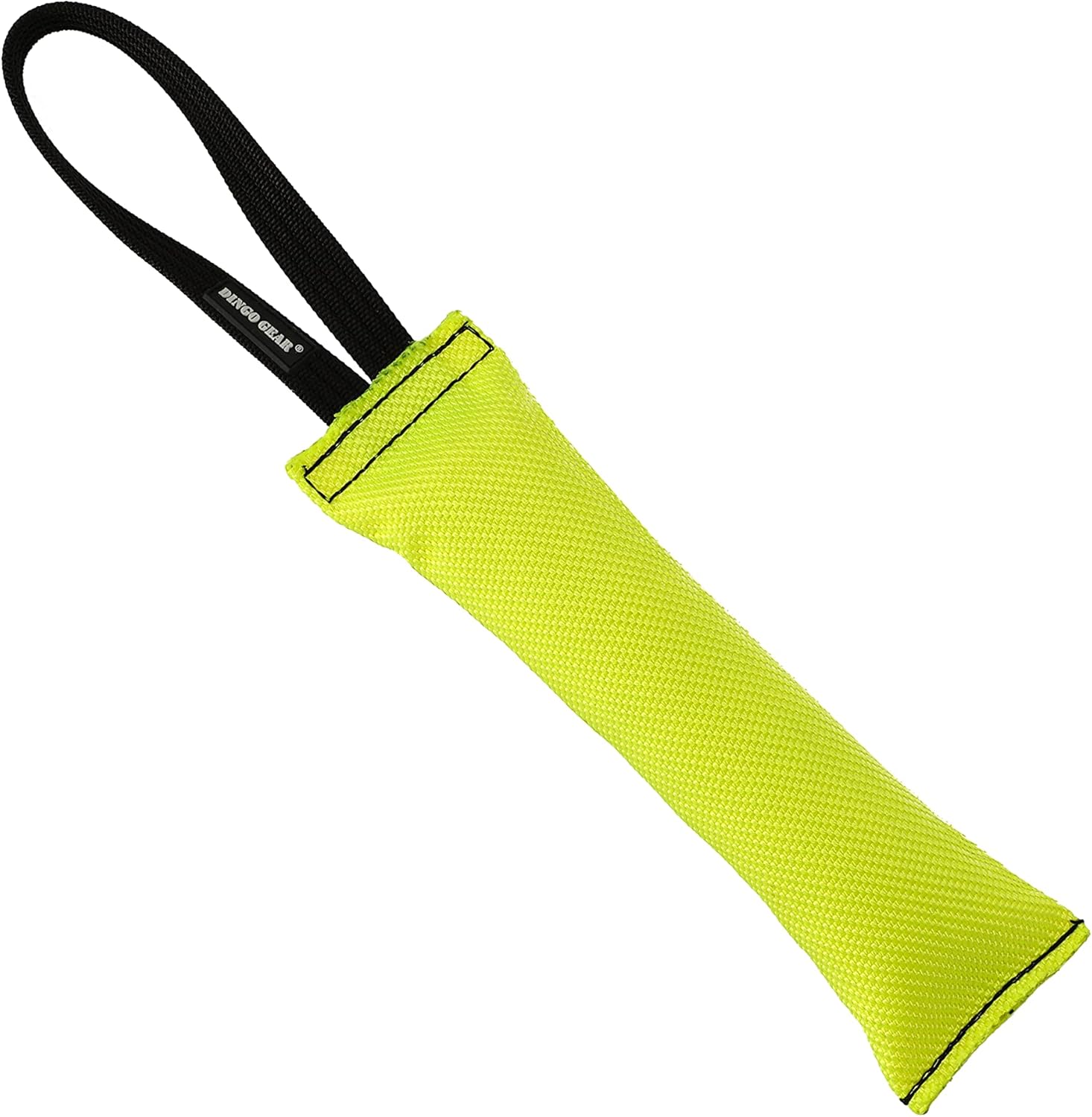 Dingo Gear Firehose Bite Tug 1 Handle Heavy Duty Toy for K9 IGP Dog Training Sports Play Fetch Bite Work Floating Tug of War to Fire Up Prey Drive Size XXL Yellow S00304