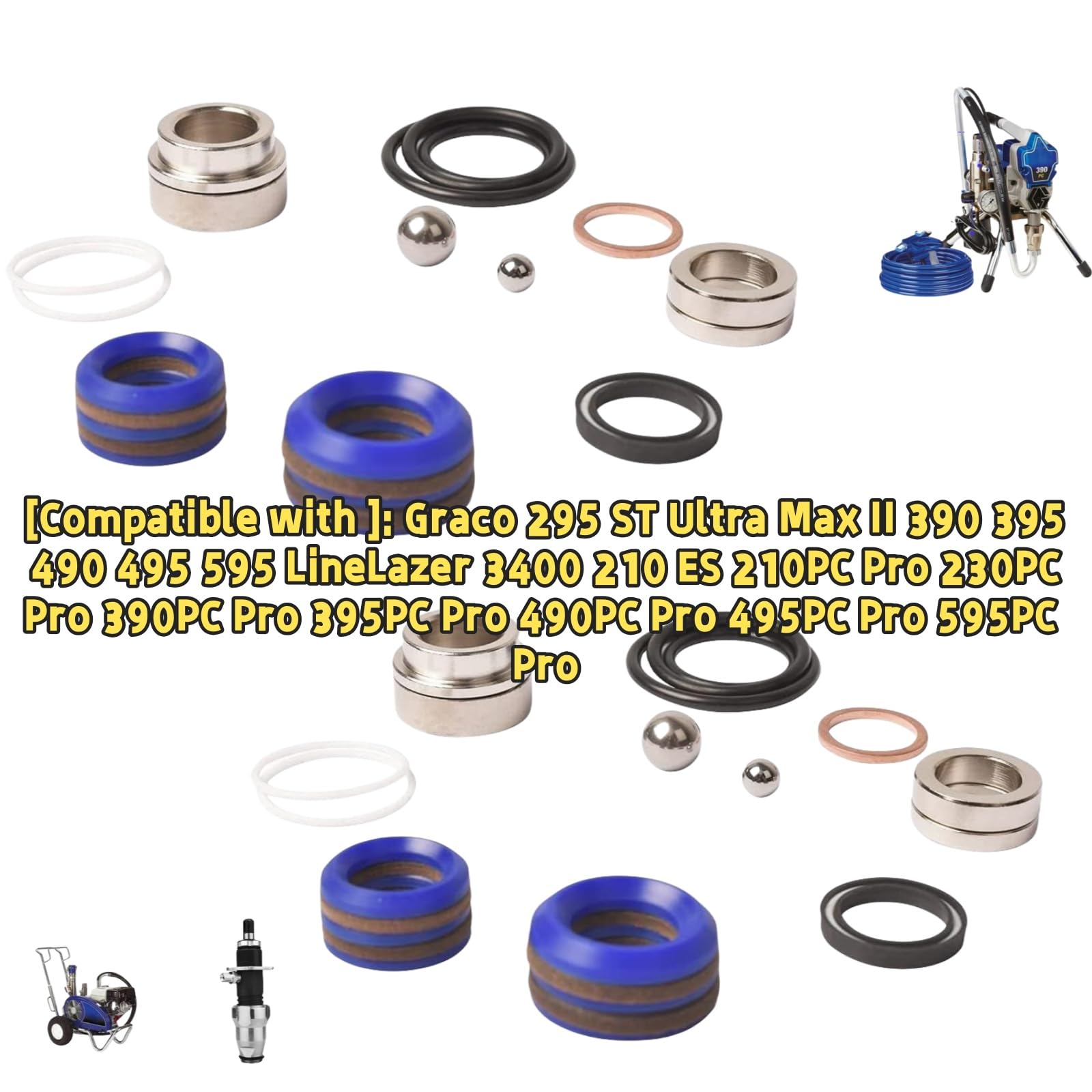 Graco Sprayer 244194 Pump Repair Packing Kit For Ai Produktbild-Vorschau 4
