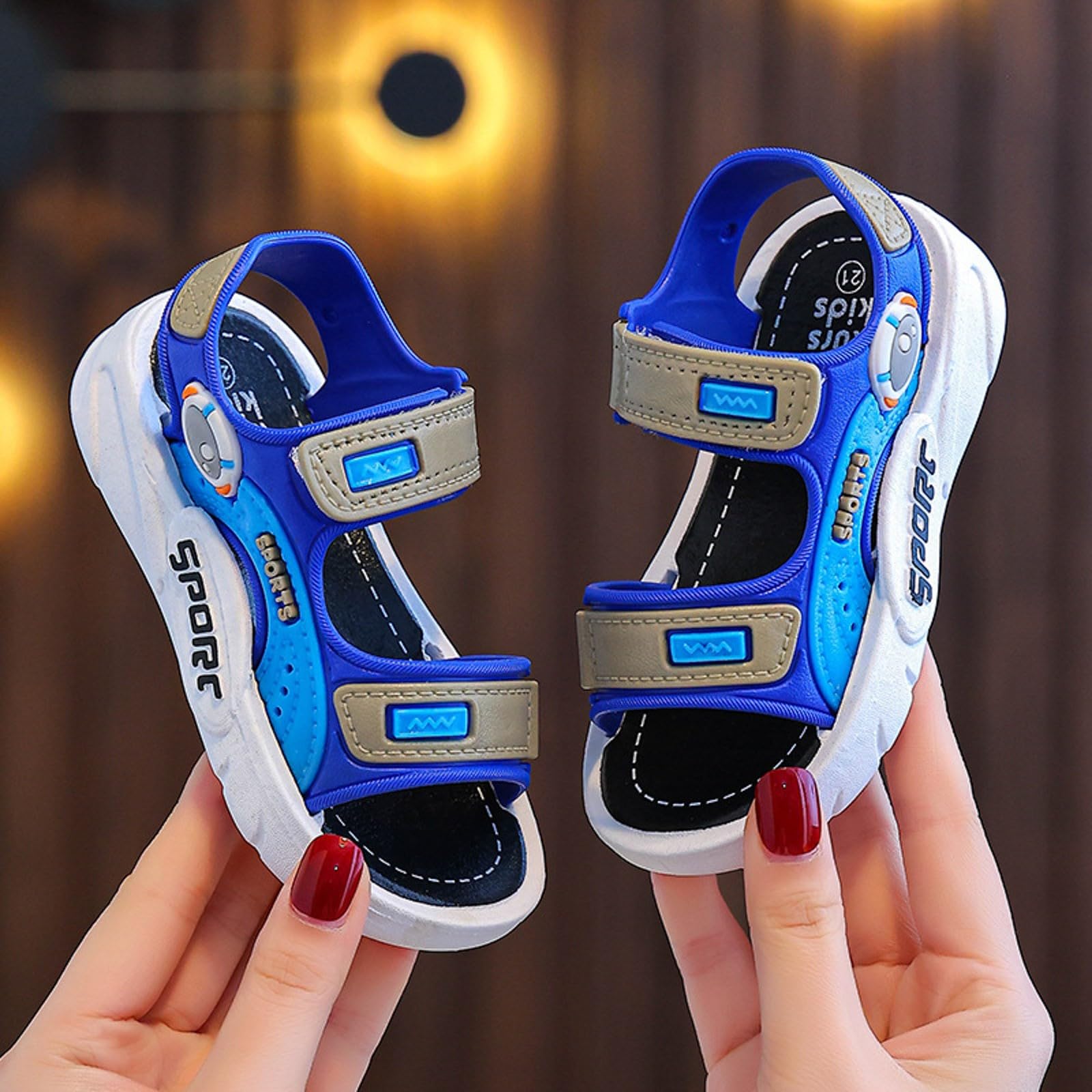 Generico Sandali Sportivi Scarpe Bambino Sandali Mare E Piscina Con Regolazione Confortevoli,leggeri Traspiranti,flessibili