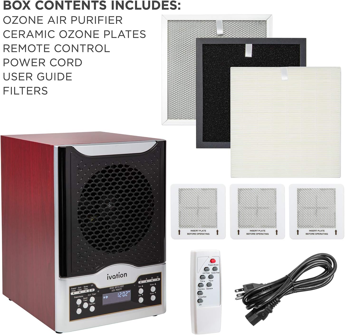 Ivation 5-in-1 HEPA Air Purifier with Digital Display and Remote