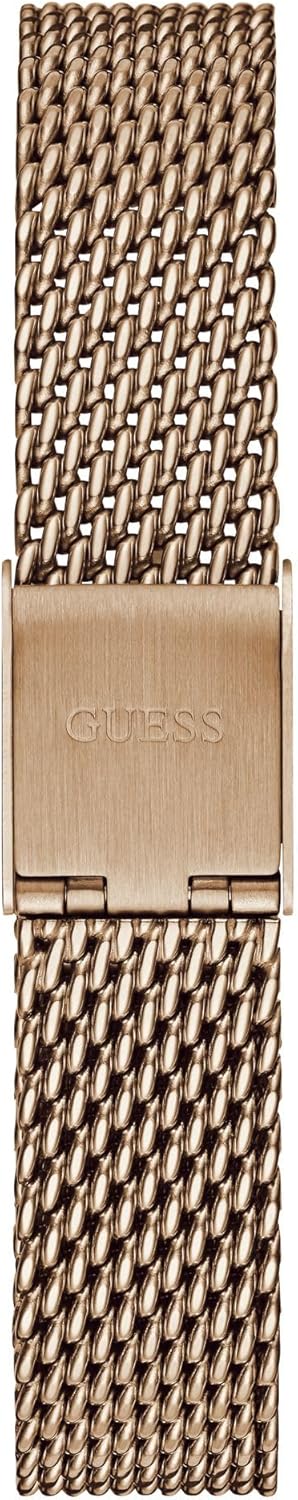 GUESS Rose Gold-Tone Mesh Diamond Analog Watch