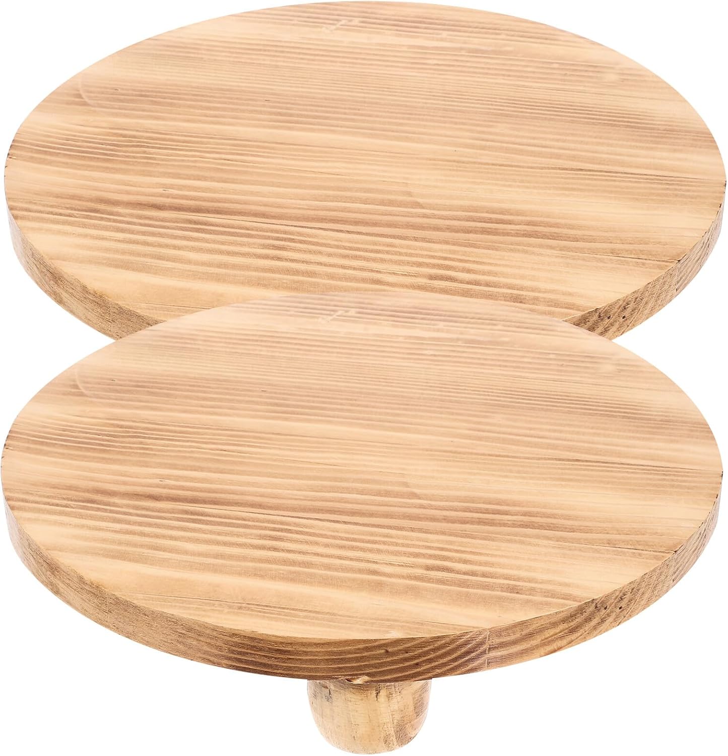 2pcs Wood Plant Stand for Indoor Potted Plants, round Wooden Planter Base Display Pedestal for Living Room Balcony, Household Flower Pot Holder Accessories