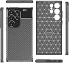 Silicone Case Compatible with Coverzone Samsung Galaxy S25 Ultra TPU Negro Silicone Ultra Slim Fit Case Carbon Delux Case Compatible with Galaxy S25 Ultra