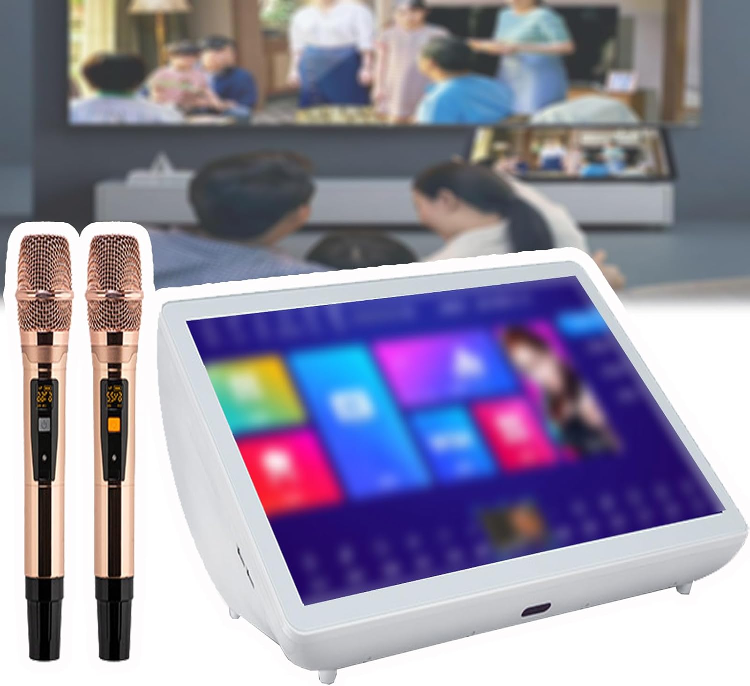 Home Ktv Song Machine,500g/1t/2t/3t/4t/6t,4k Hd 19.5in Touch Screen,Mobile/Voice Song Request,Android Dual System,YouTube Online Play,1100K Song Library,Best Adults and Kids 3T