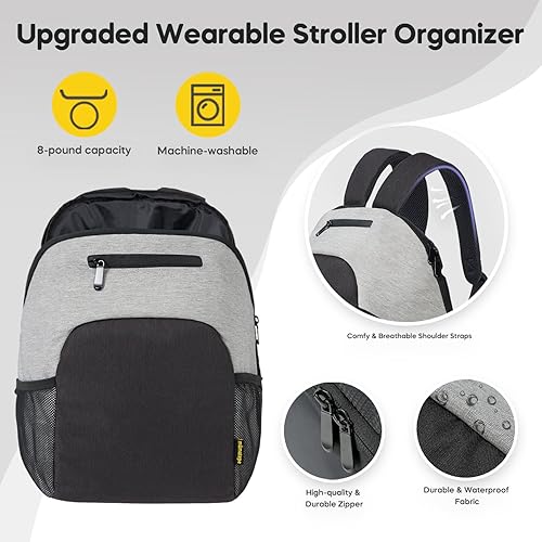 Miniatura 6 de mamatepe Bolsa de almacenamiento compatible con asiento de automóvil infantil Doona, bolsa organizadora, mochila portátil para viajes de bebé, bolsa