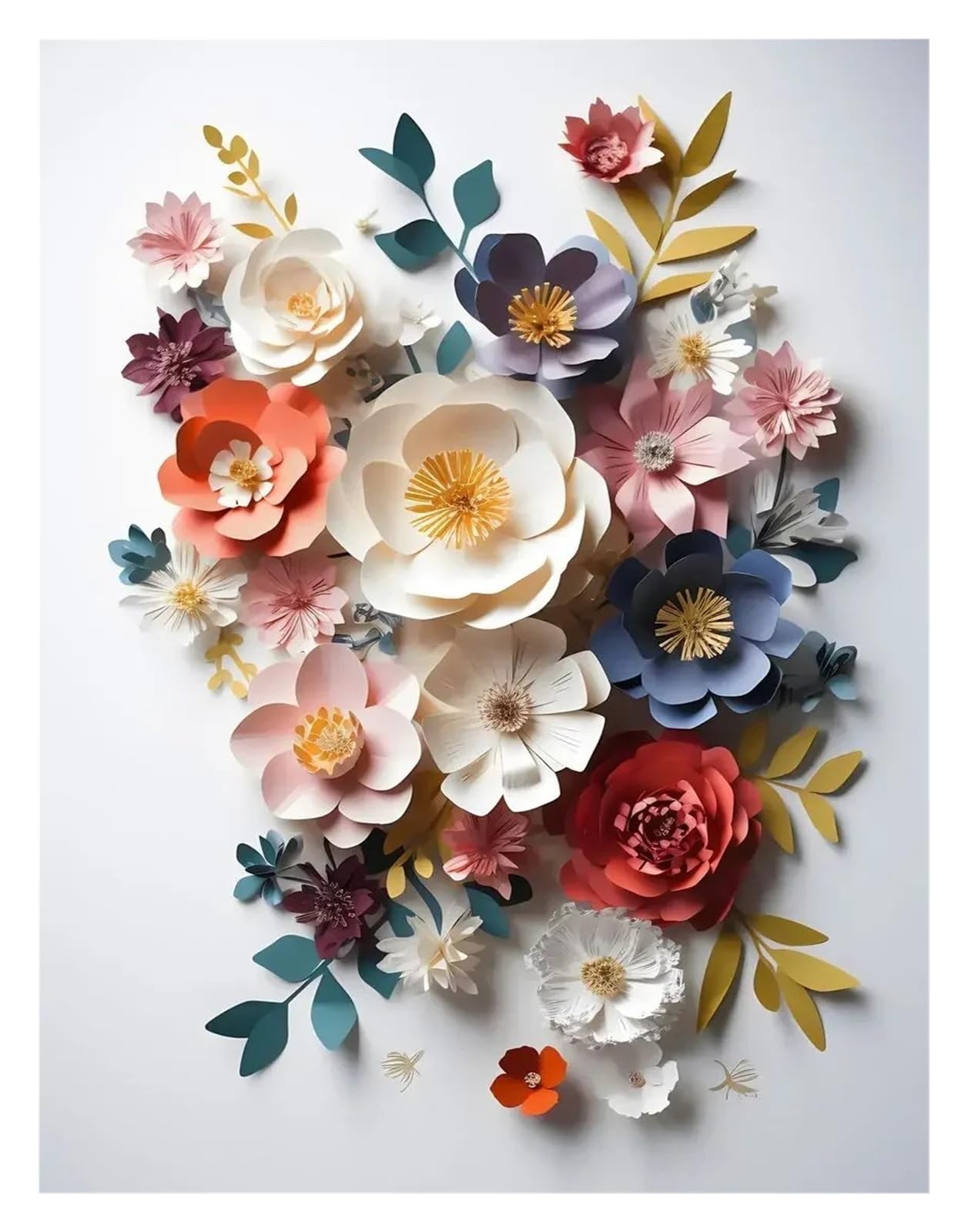 Xenite D Wall Art Canvas Prints Canvas Painting Wall Art Flower Collage Poster Prints For Gallery Aesthetic Pictures Nordic Plant Living Room Home Ecor(,40X50cm)