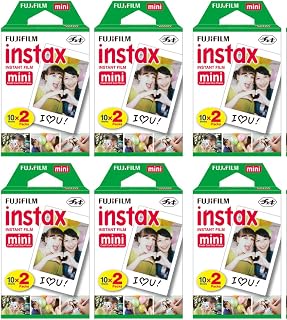 Fujifilm Instax Mini Instant Film (6 Twin Packs, 120 Total Pictures) for Instax Cameras