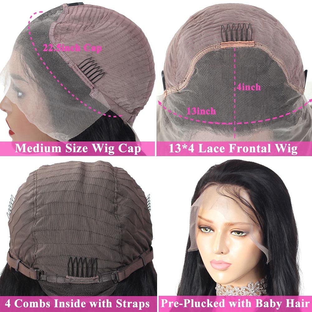 HD Transparent Body Wave Lace Front Wigs Human Hair 250 Density 12A Grade 30 Inch Glueless Body Wave Lace Front Wigs