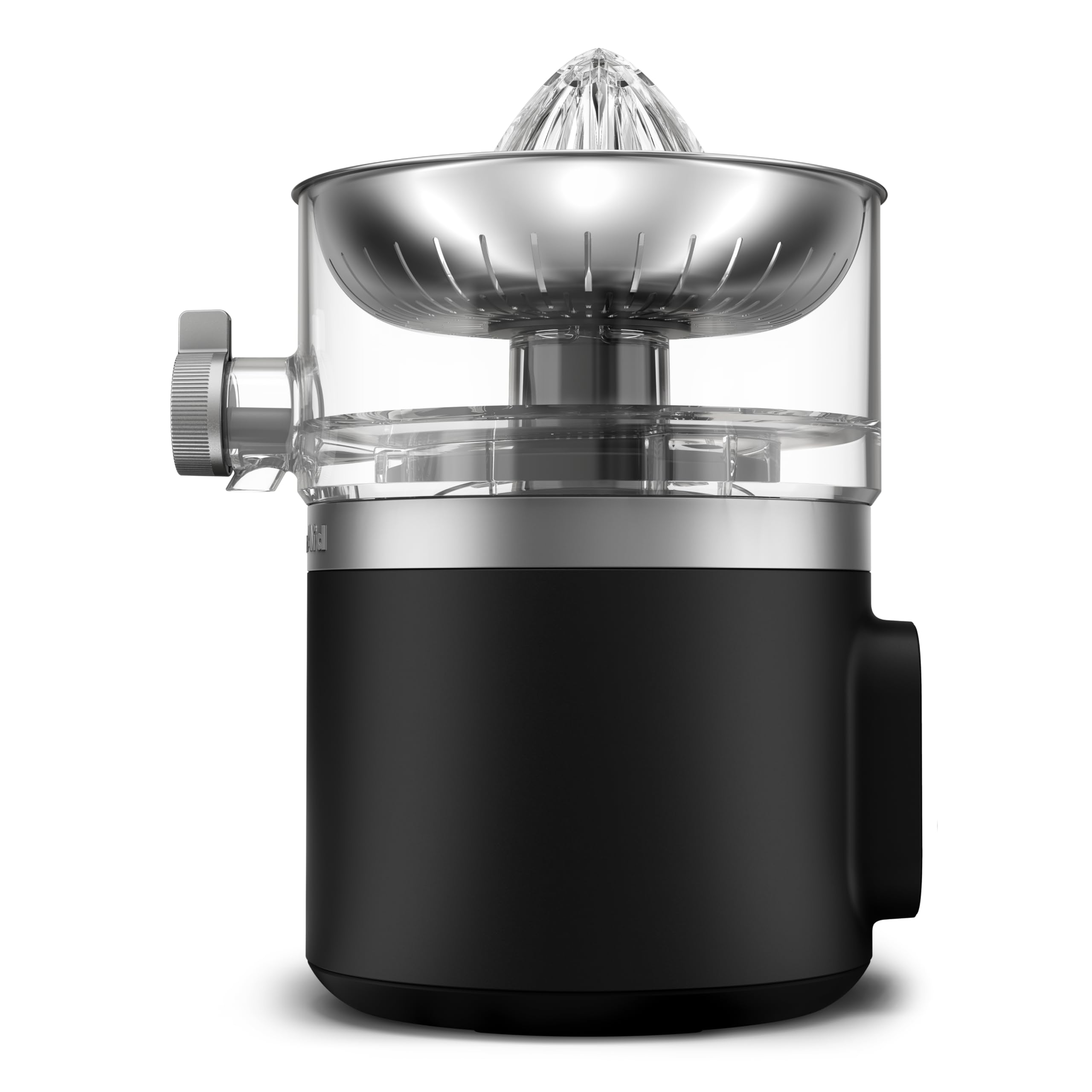 KitchenAid Go Kabellose Zitruspresse, Auto-Umkehrreiber, 473ml BPA-freier Behälter, spülmaschinenfest, für Orangen, Zitronen & Limetten, Akku separat, Mattschwarz