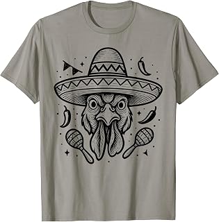 Fiesta Chicken Cinco De Mayo Chicken Poncho Mexican Chicken T-Shirt