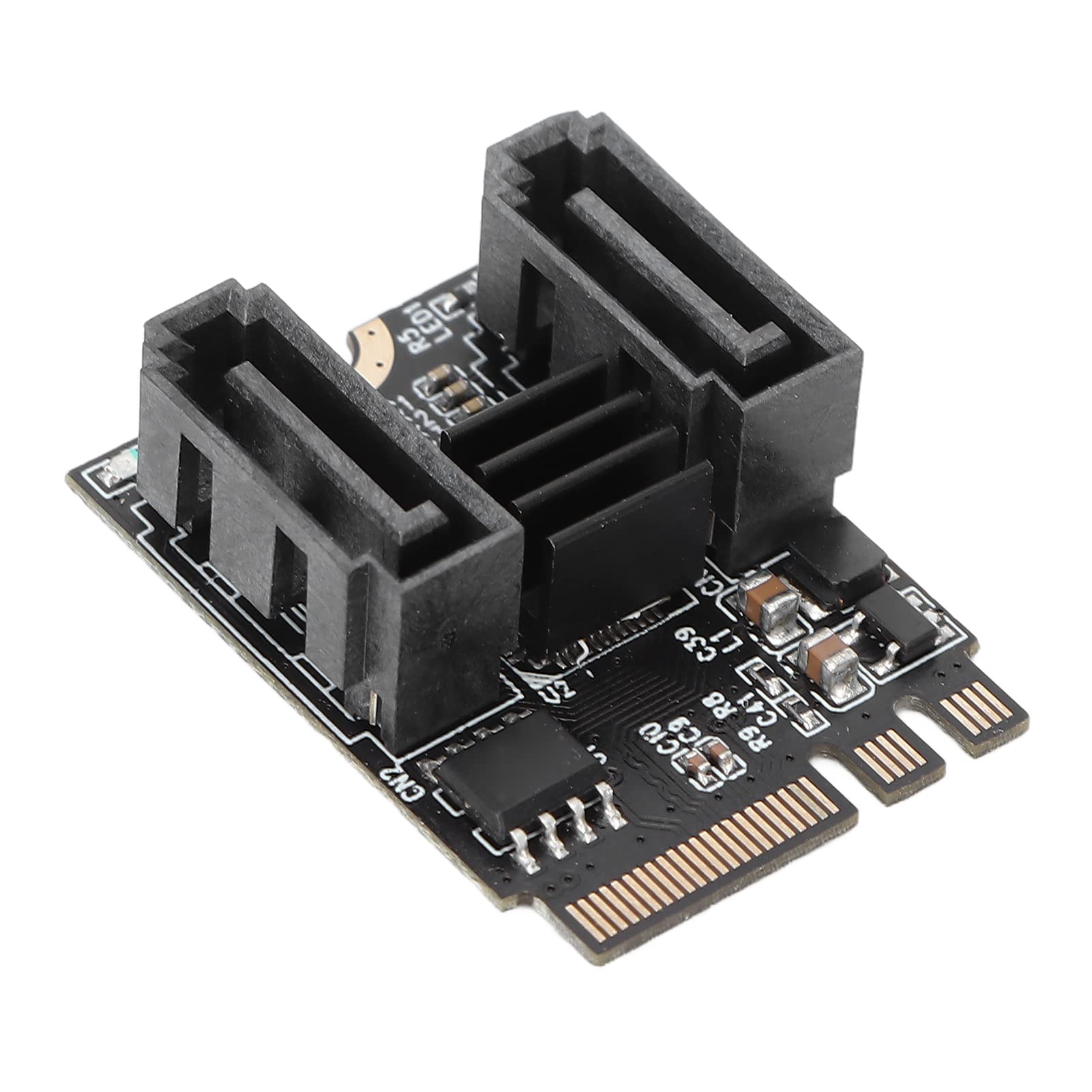Karta adaptera HDD, chipset Jmb582, podwójny port 6Gbps szybki transfer, M2 do SATA3.0 Obsługa 2 portów SATa, rozszerzenie PCI Express dla Win dla systemu Linux