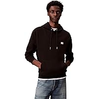 Calvin Klein Uomo Felpa Terry Badge con Cappuccio, Nero (Black)
