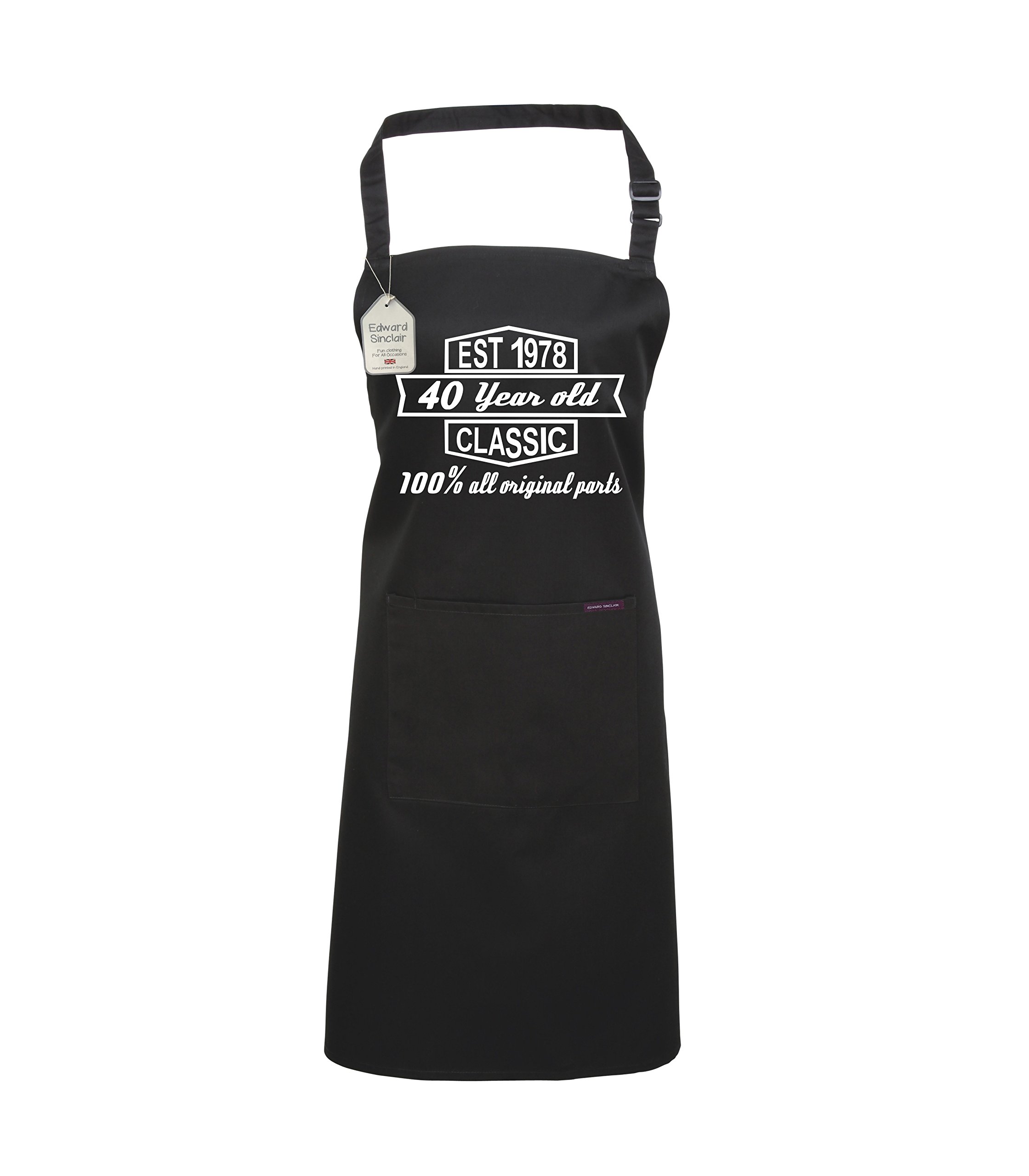 Edward Sinclair EST 1978 Classic' 40th Birthday Cooking/Baking Apron