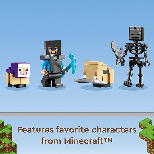 Miniatura 5 de Kit de construcción LEGO Minecraft The Ruined Portal 21172 para niños, incluye a Steve y un esqueleto wither, nuevo, 2021 (316 piezas)