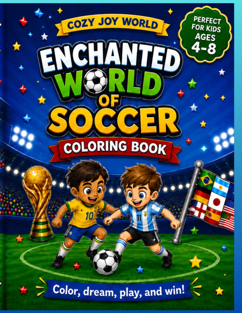 Cozy Joy World: Enchanted World of Soccer Coloring Book