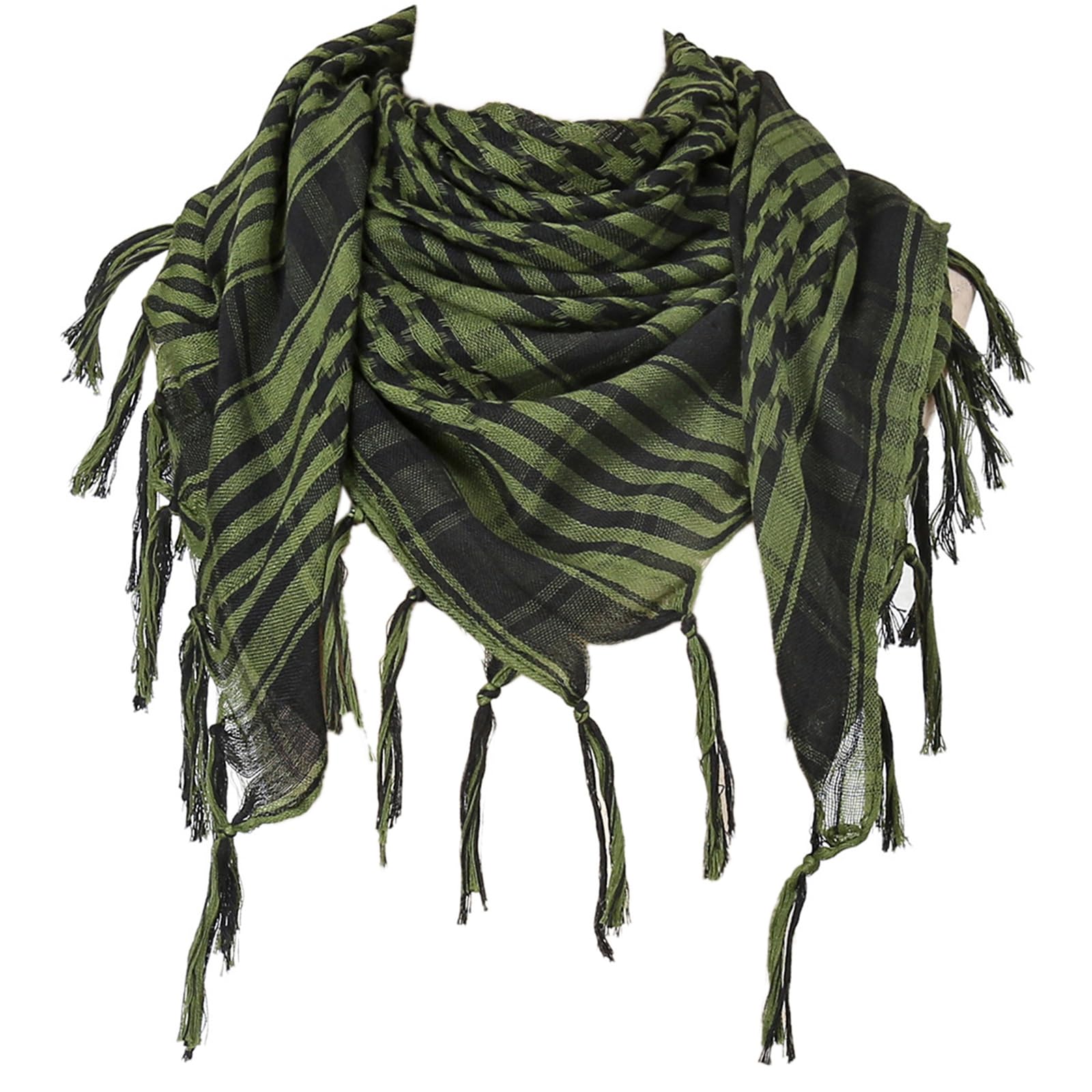 Maxtonser Desert Shemagh Scarf Soft Fringed Arab Headscarf Unisex Keffiyeh Bandana Unisex Headwrap Arabian Scarf Head Covering