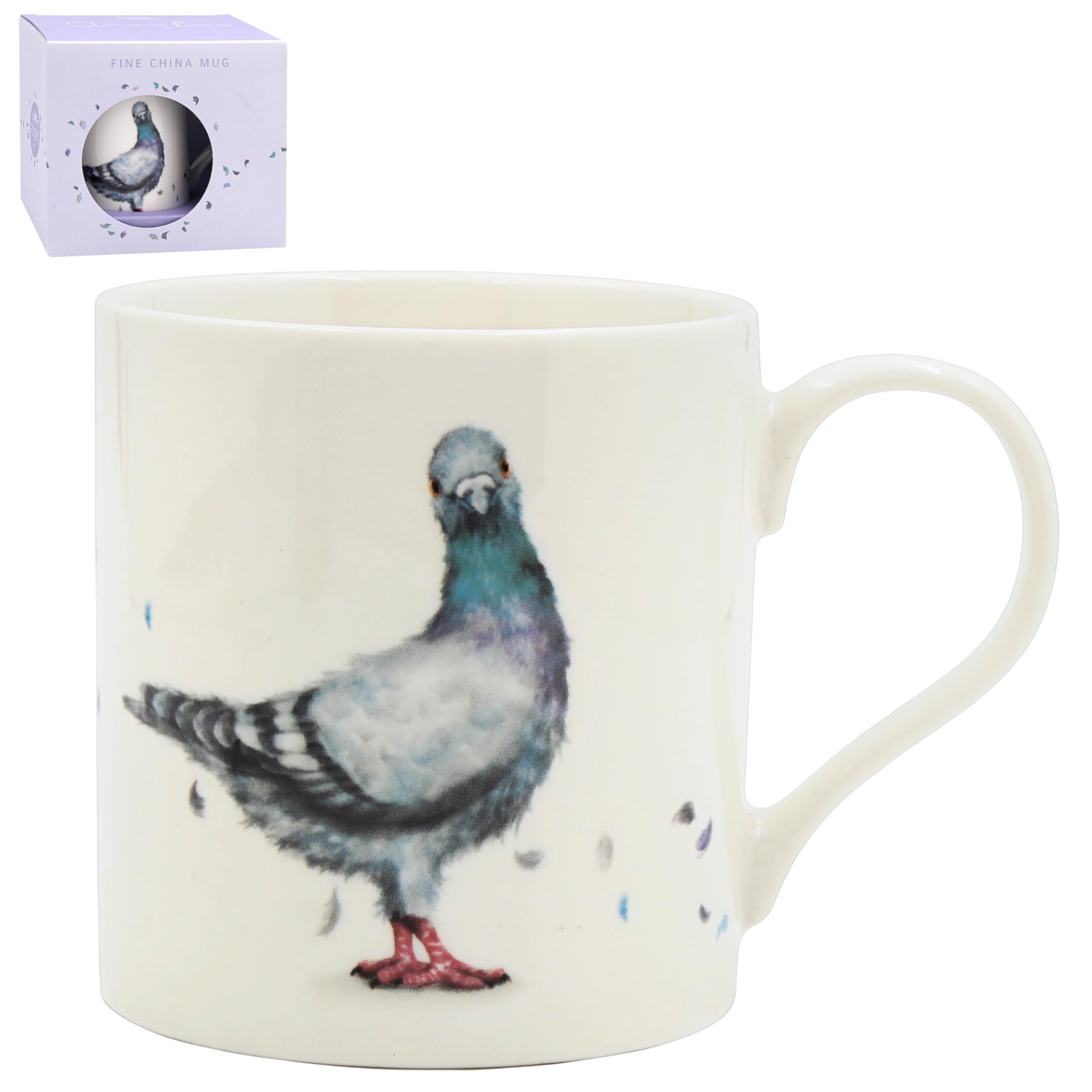 The Leonardo Collection Clemency Bunn Pigeon Mug for Hot & Cold Drinks | Durable Coffee Cups for Home & Office | Comfortable & Easy-to-Hold Coffee Mugs for Beverages & Daily Use