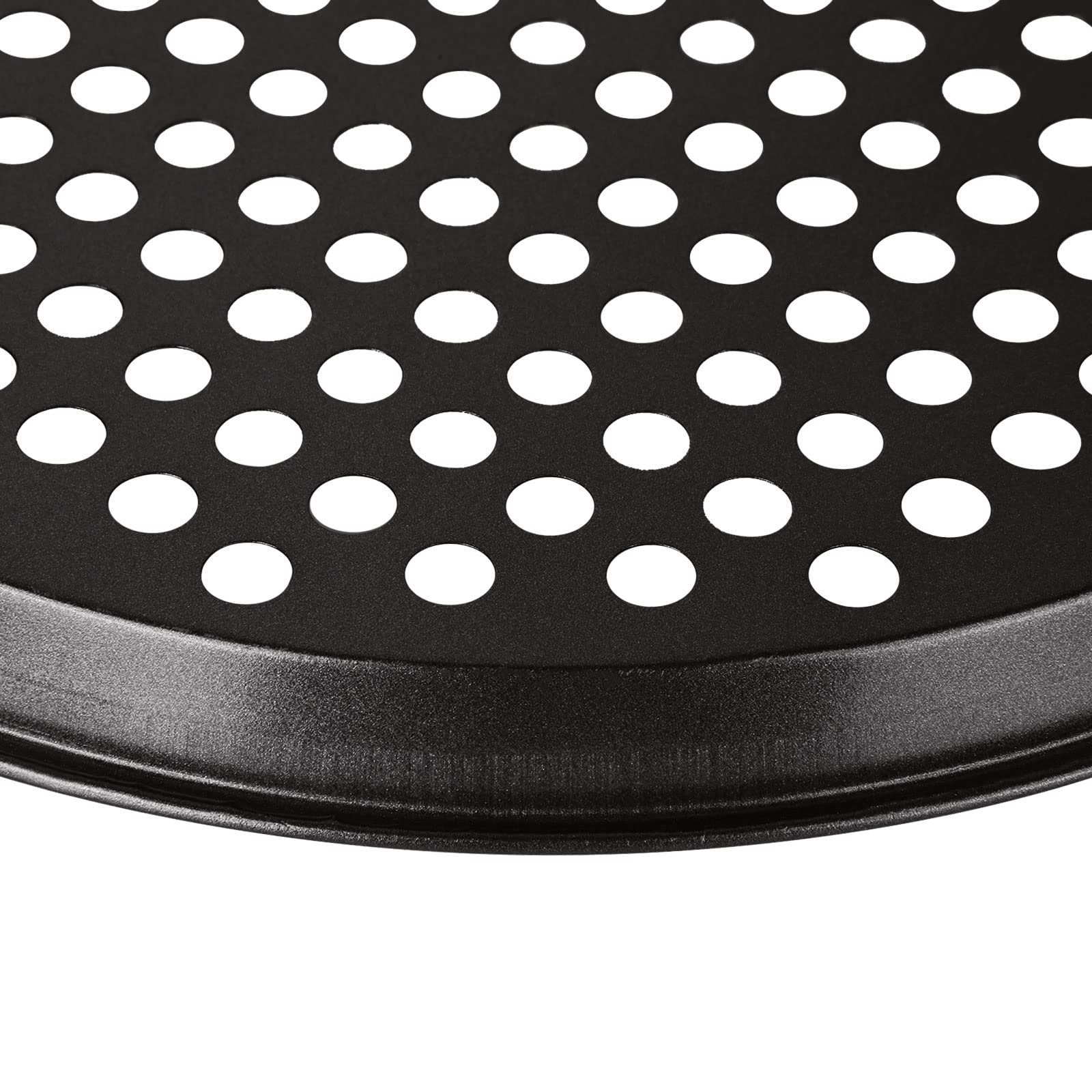 MIVIDE Paquete de 6 bandejas perforadas para pizza de 32 cm, bandeja antiadherente de acero al carbono, bandejas para hornear para horno, lata para hornear