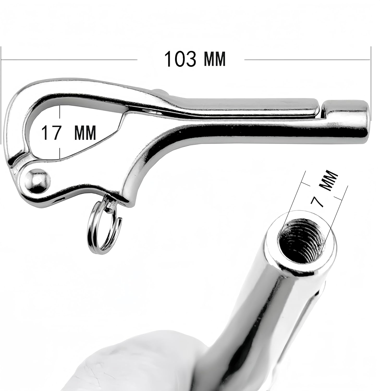 3インチ/4インチ/5インチの開閉可能なペリカンフックシャックル316ステンレススチールクイックリリースハンドレールガードレールサッ