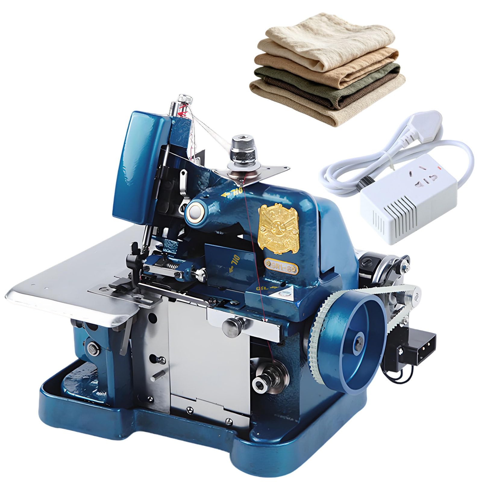 Ymnogjie 250W Sergers Overlock Machines,Adjustable Stitch Length 3000 Stitches per Minute,with 3 Stitch Capability,Overlock Sewing Machine for Hemming Sewing Blue