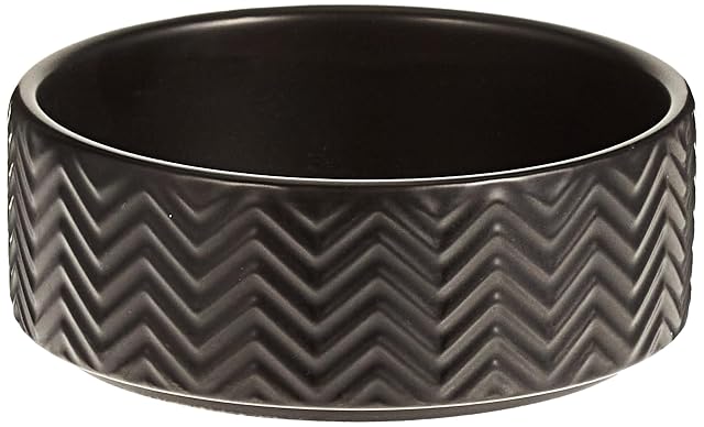 Comedero Cerámica. 0.4 l/ø 13 cm. Negro, para Perros