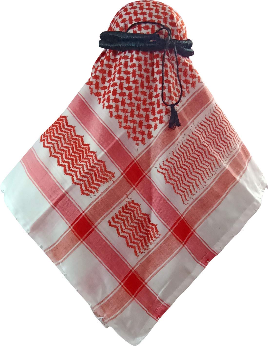 zs cap house Men's Cotton Checkered, Chevron Scarf (Red and White)-picture-29