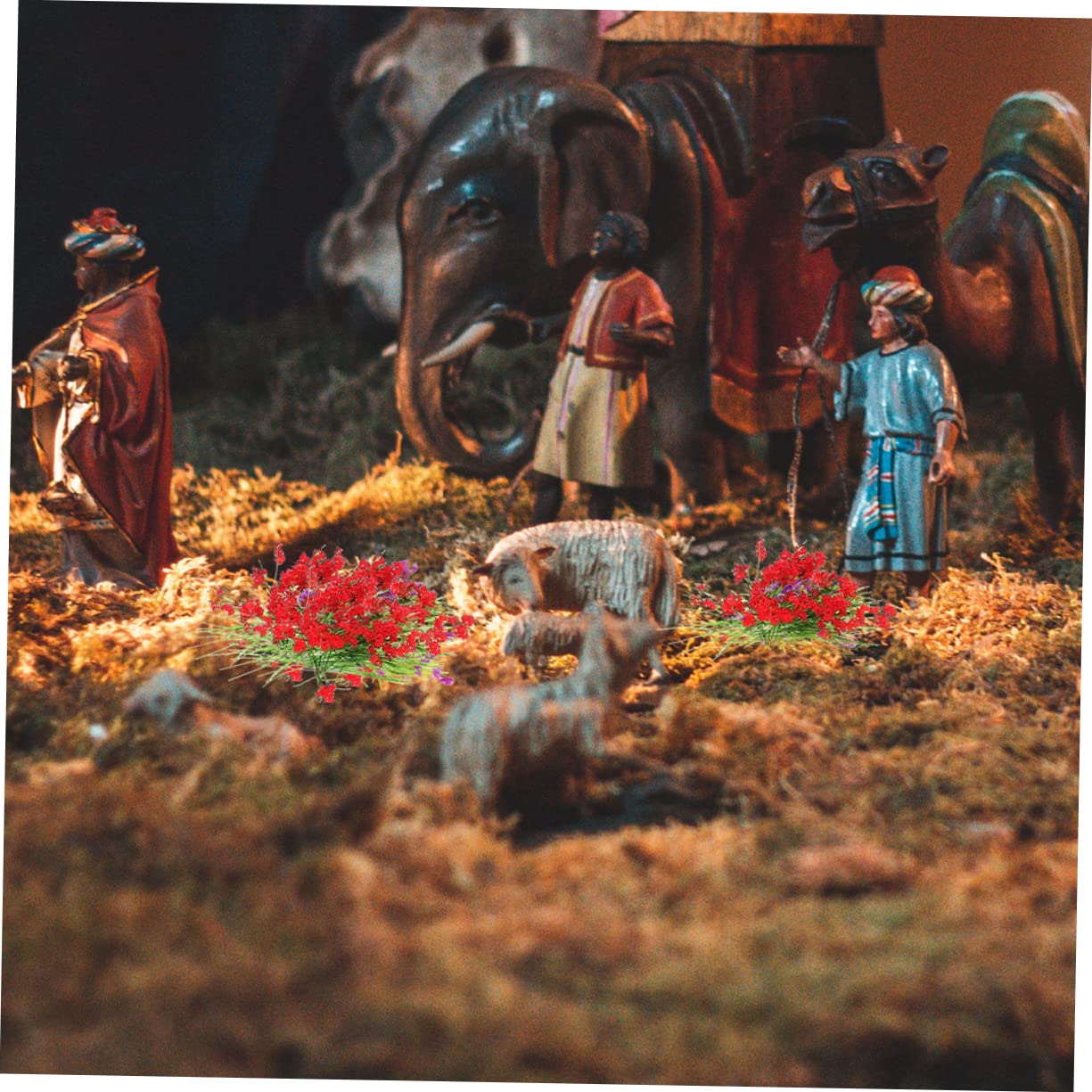 Miniatur Kunstgras Blumenbüschel Boxen Für Diorama Sandtisch Dekoration Vegetationsmaterial Für Tischspiel Und -landschaften