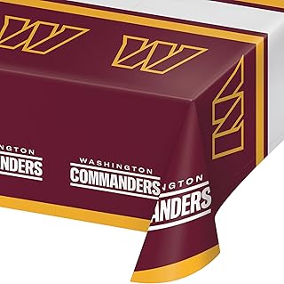 Trendware Washington Commanders Plastic Tablecloth, 3 ct