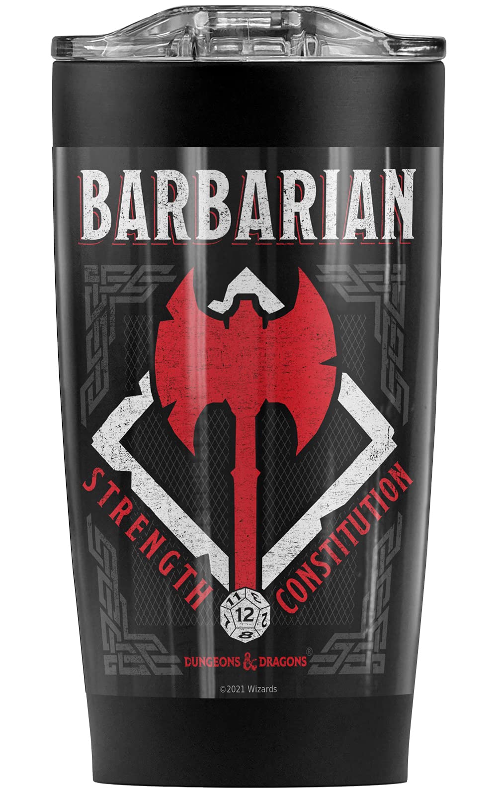 Logovision Dungeons and Dragons Barbarian Stainless Steel Tumbler 20 oz Coffee Travel Mug/Cup, Vacuum Insulated & Double Wall with Leakproof Sliding