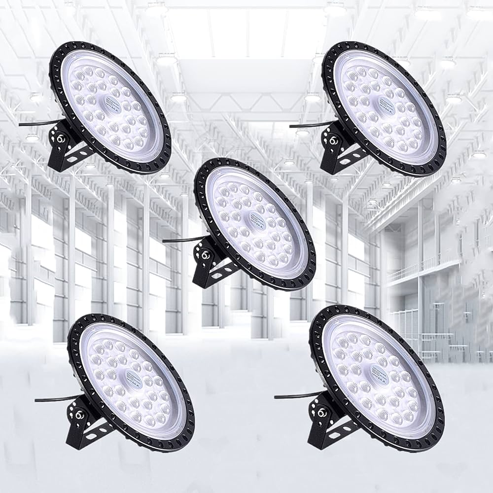 CHUMA’s STORE chunnuan UFO LED High Bay Lights 100W 5 Packs,50000LM 6500K