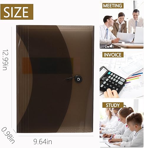 Miniatura 7 de Cloudia Organizador de archivos expandible de 6 bolsillos, carpetas de archivos expandibles de plástico con bolsillos e inserciones de pestañas