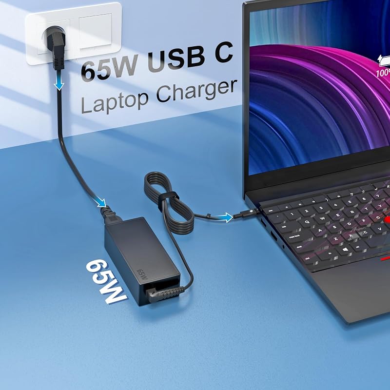 ANTWELON 65W USB-C laptop töltő 20V 3.25A Lenovo ThinkPad Dell XPS HP Asus Acer