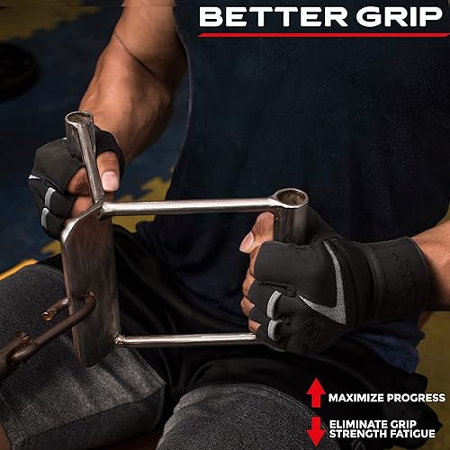 Miniatura 6 de No-Rip Workout Gloves for Men&Women, Weight Lifting Gloves for Men&Women with Wrist Support, Extra Grip, Full Palm Protection for Weight Lifting