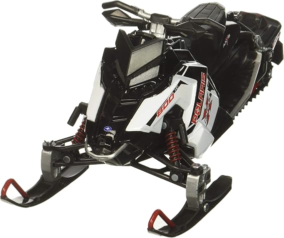 NewRay Polaris 800 Switchback Pro-X Snowmobile Model (White) - 1:16 Scale, 7.5 Inches Long, Ages 8+