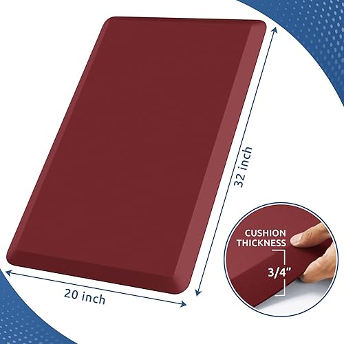 Miniatura 287 de KitchenClouds - Tapete acolchado antifatiga, impermeable, antideslizante, cómodo, para escritorio de pie, cocina, fregadero, hogar y oficina, 17.3 x