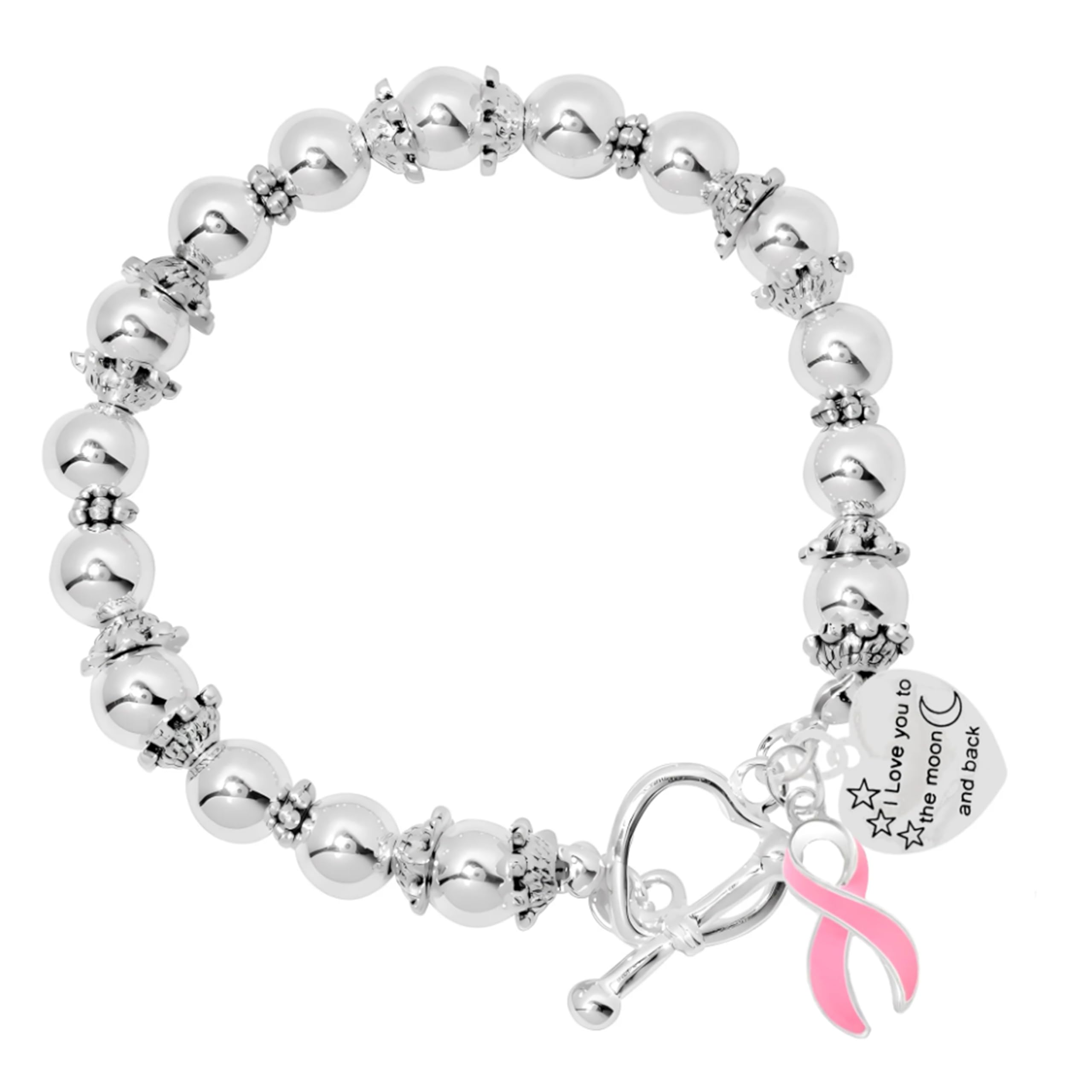 Breast Cancer Awareness Pink Ribbon Bracelets for Fundraising, Charity Walks, and Gifts - Perfect for Breast Cancer Awareness Month