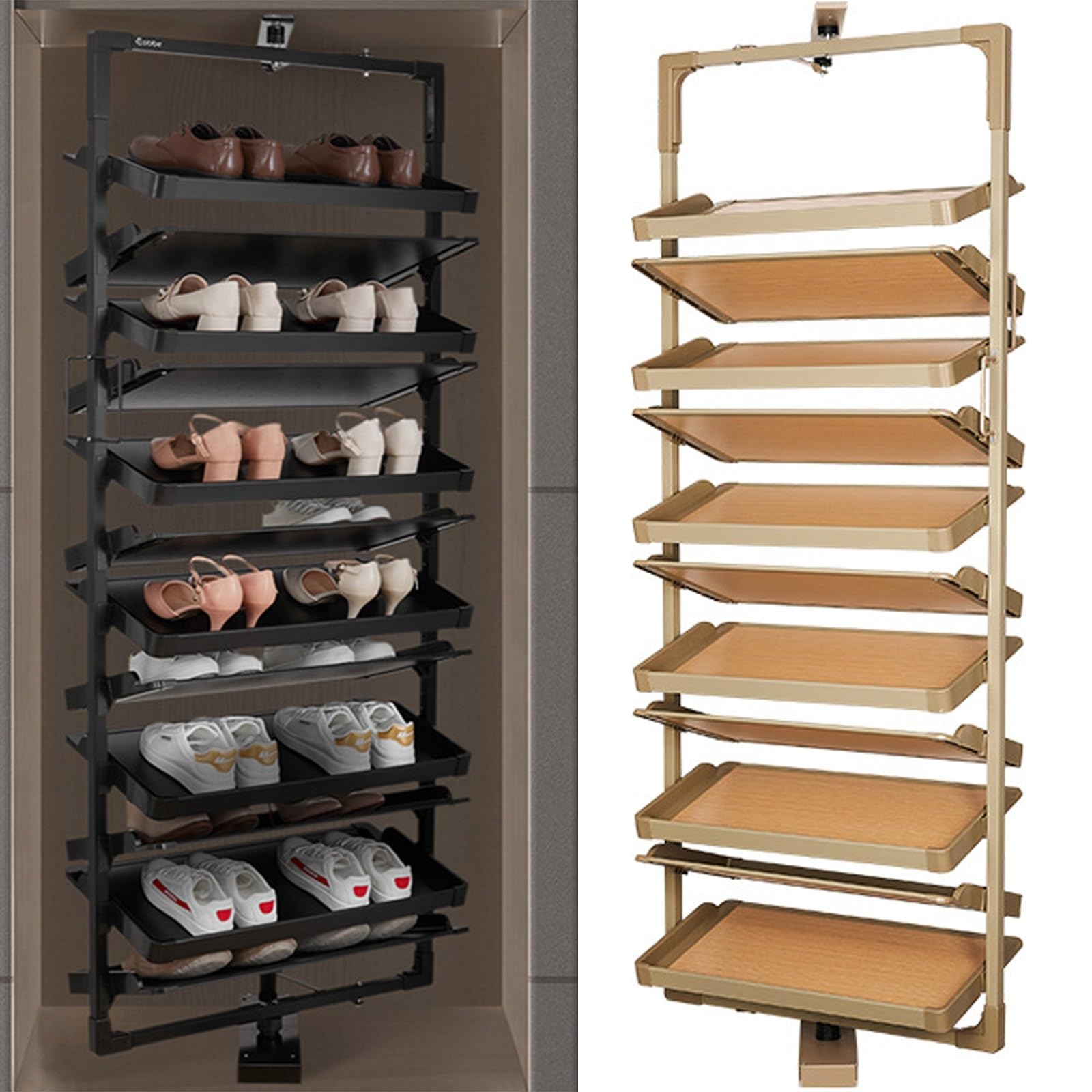 Rangement chaussures rotatif en aluminium pour votre dressing