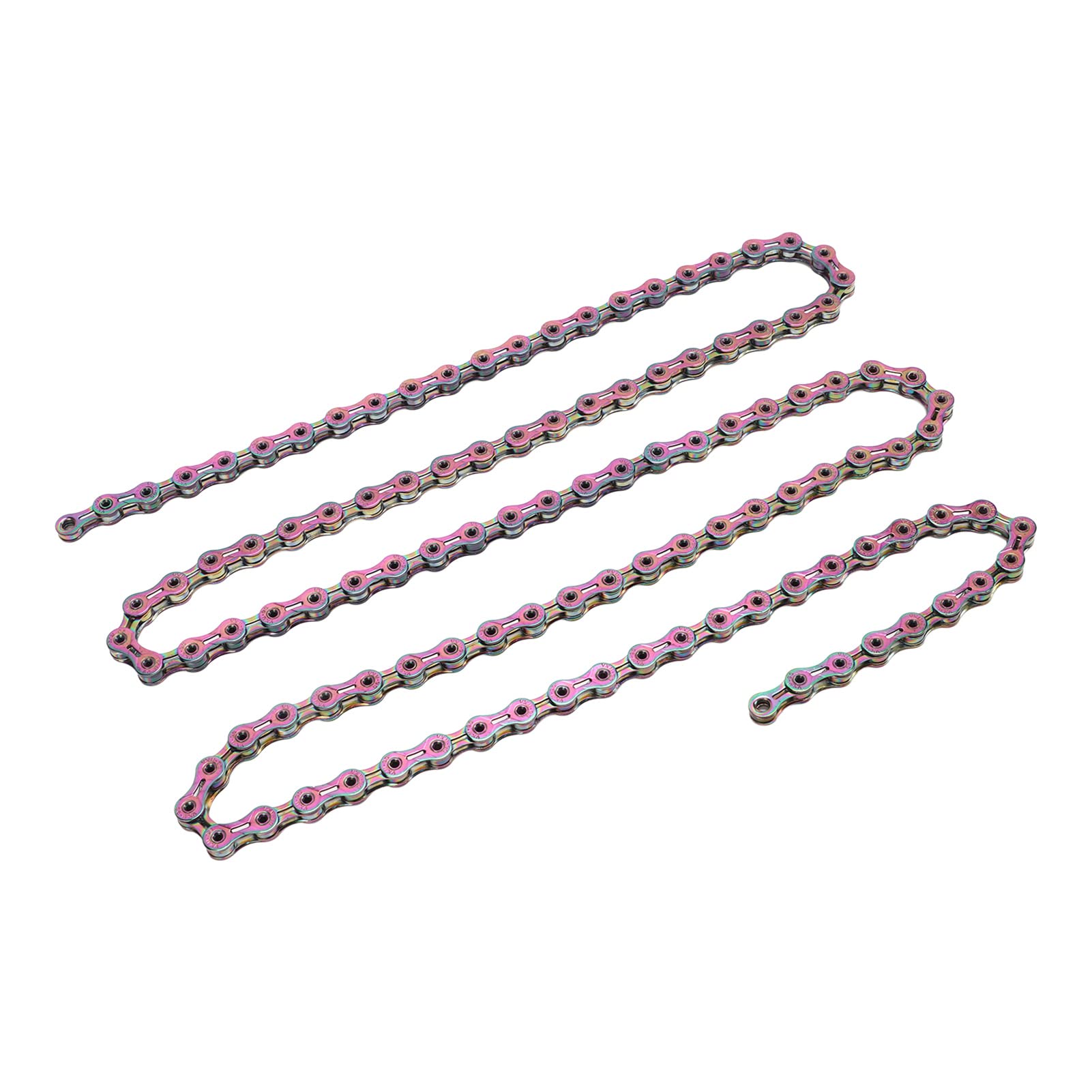 Catena per bici a 9 velocità Acciaio al carbonio Resistente all'usura Stabile Sicuro Catena per bicicletta elettrolitica colorata Accessori di ricambio per cambio fluido e