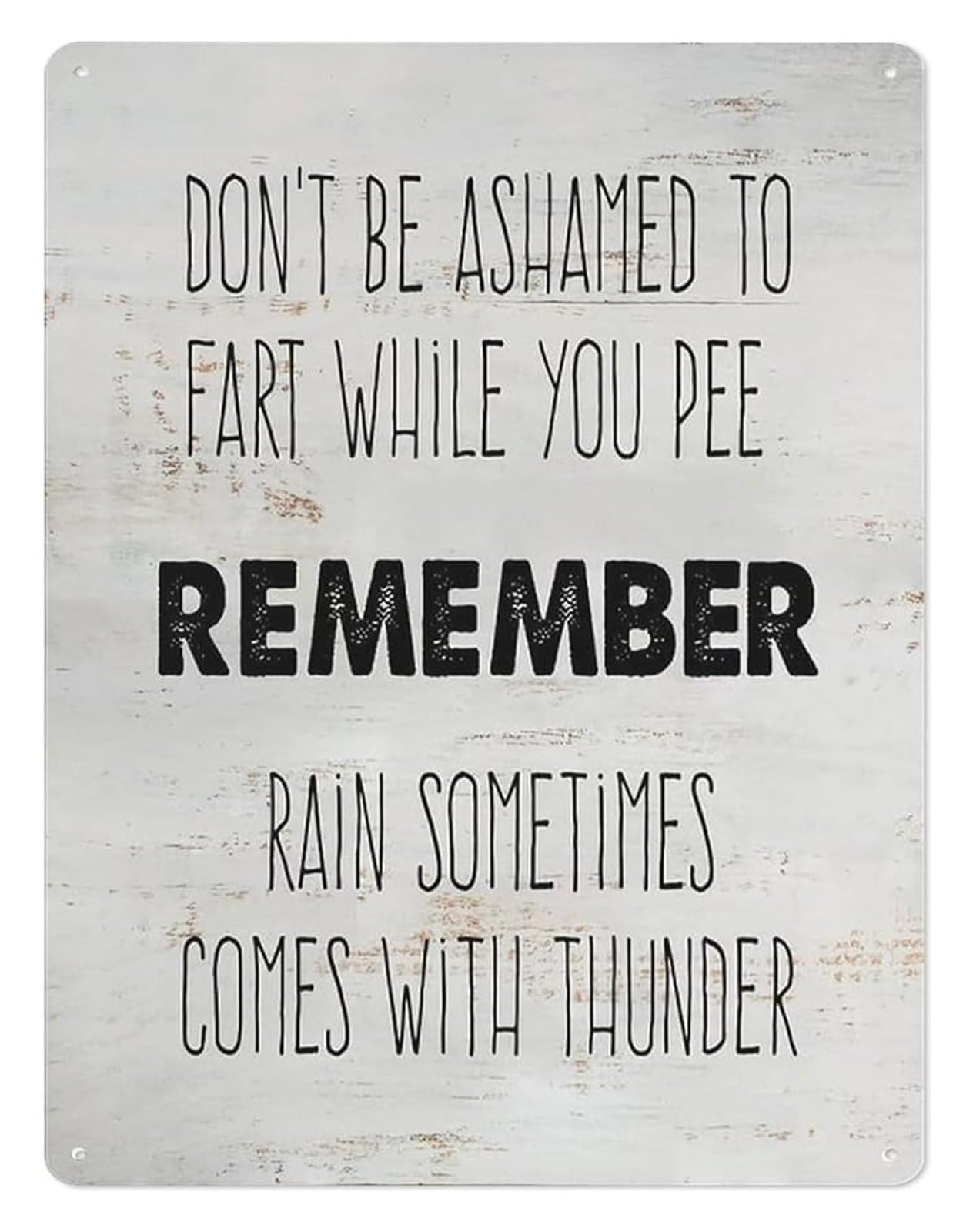 XHAJCSJWGD Funny Bathroom Metal Tin Sign Dont Be Ashamed Rustic Humor Plaque for Home Toilet Restroom Farmhouse Wall Decoration 8 X 12 in