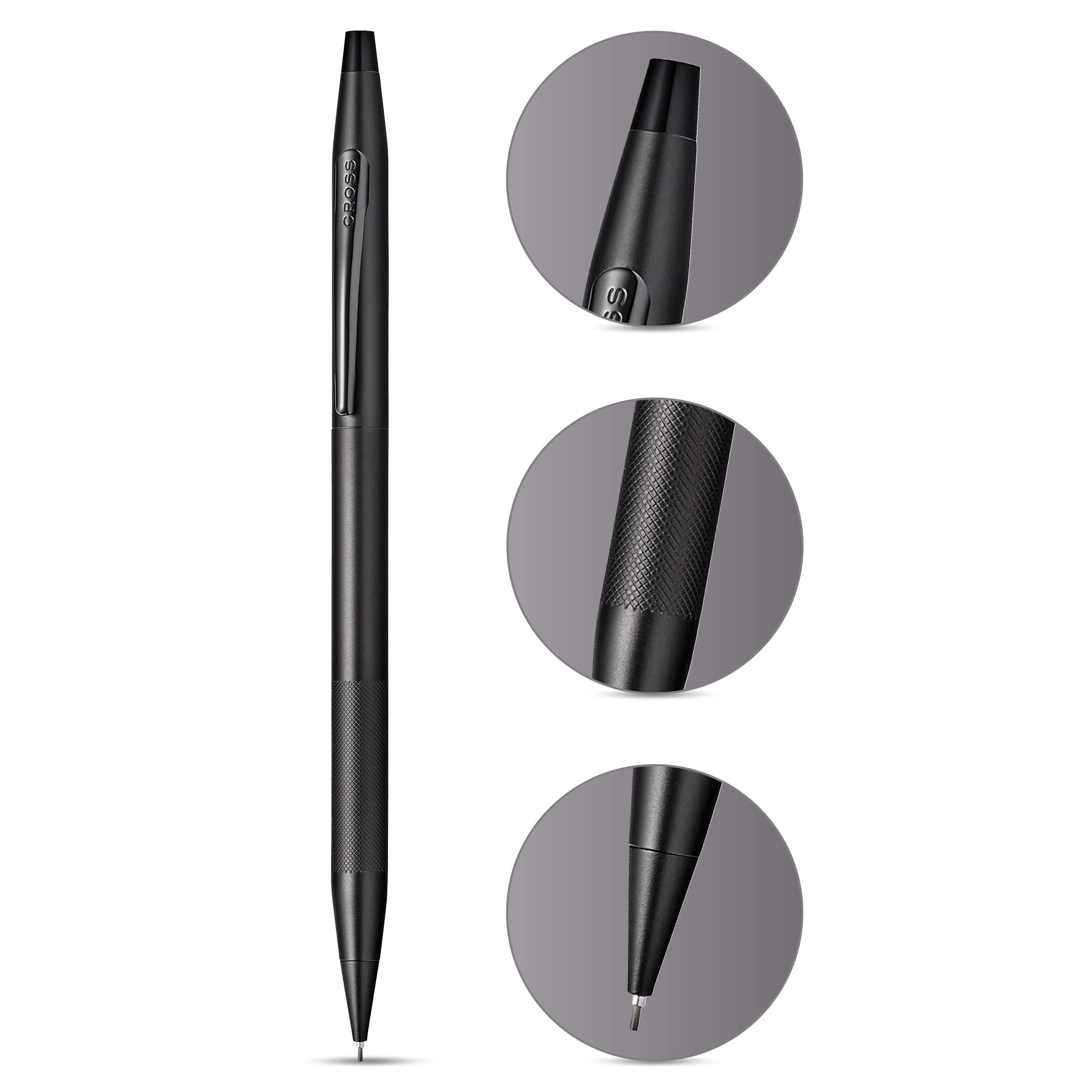 Cross Classic Century Black PVD 0.7 Pencil with micro knurl grip