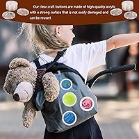 Vista 7 de 16 Pack Acrylic Button Pin Badge 3 Inch Clear Plastic Craft Button with Pin Round Picture Photo Buttons Blank Pin Buttons for Crafts Supplies