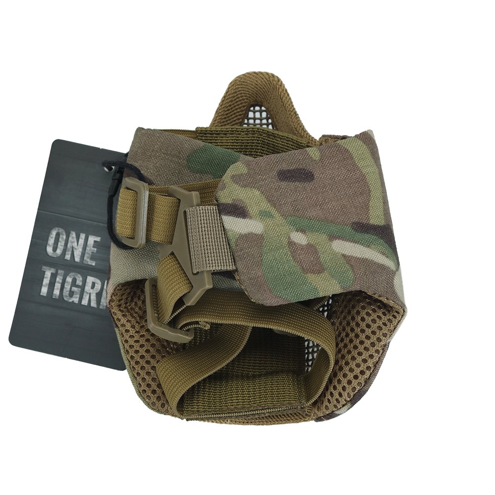 OneTigris Maschera pieghevole mezza protezione viso maschera mesh per softair paintball CS L/S taglia