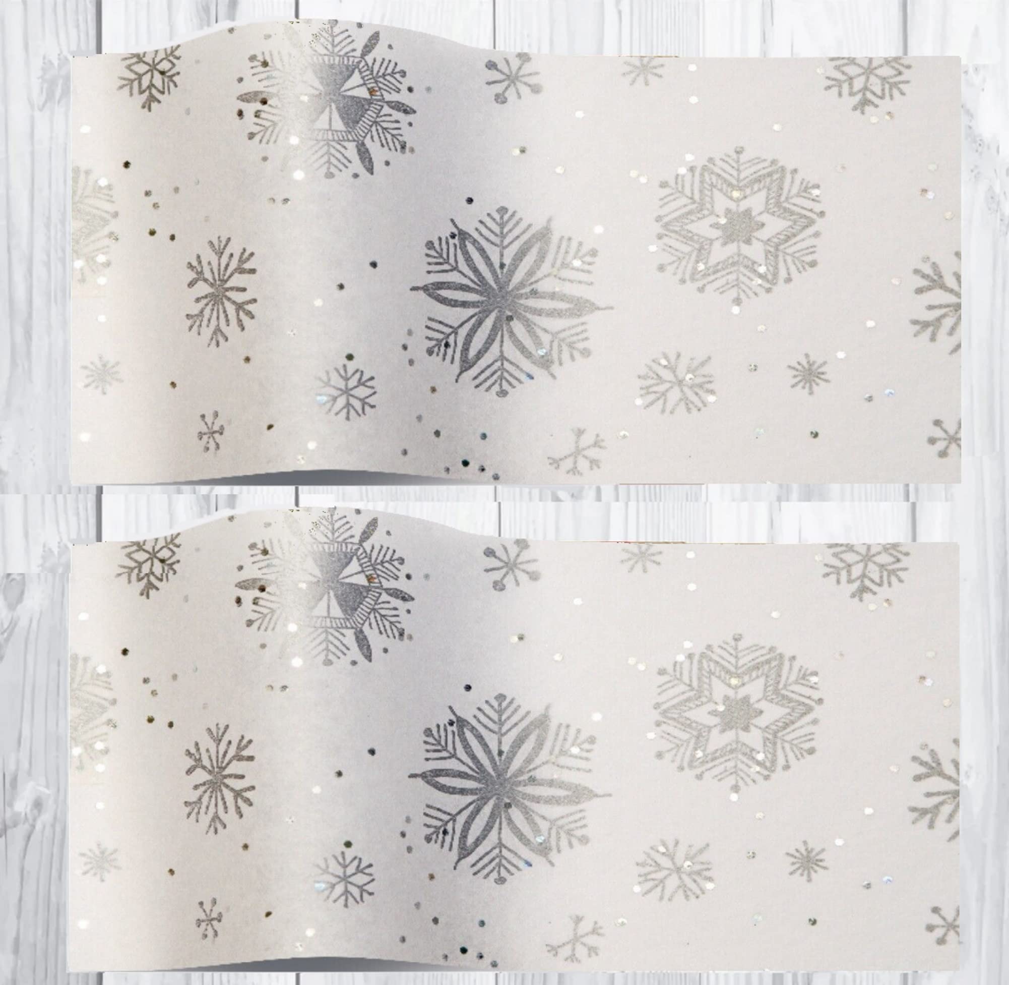 Christmas Festive Tissue Paper Wrap - Large Gift Wrapping Sheets 50x75cm (50 Sheets, Snowflake Gemstone)