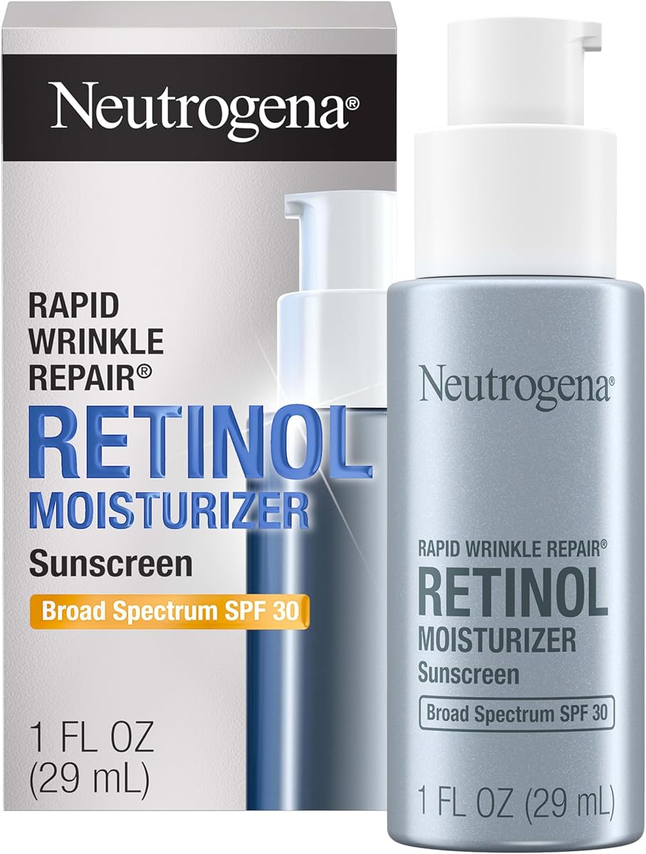 Rapid Wrinkle Repair Face Moisturizer SPF 30, 1 fl. oz | Retinol & Hyaluronic Acid, Anti-Aging Daily Face Cream, Smooths Fine Lines Wrinkles & Dark Spots