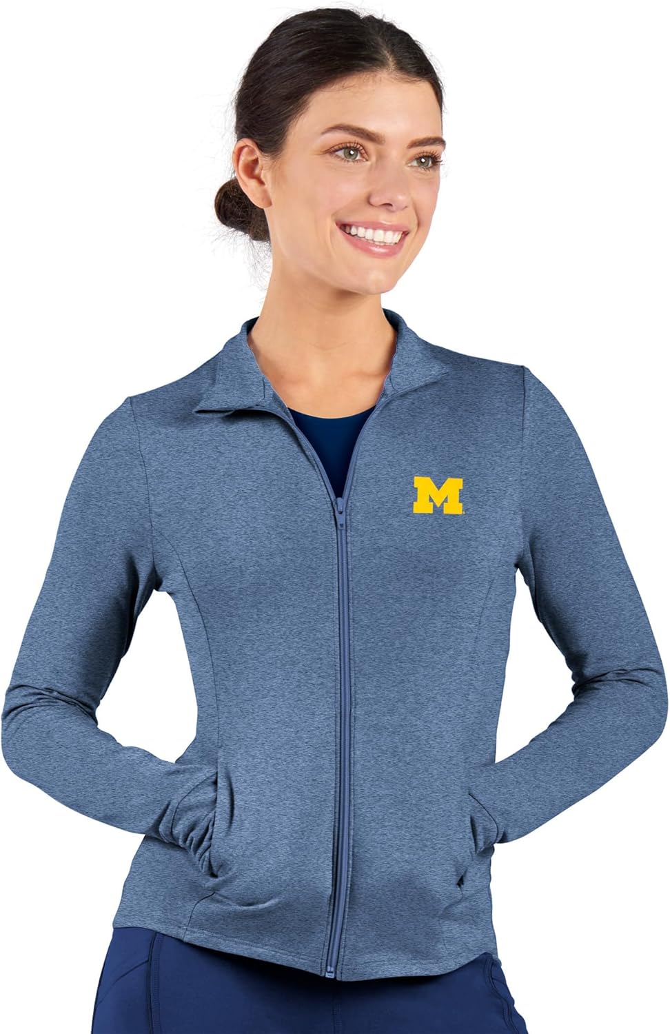 CERTO NCAA Womens High Low Track Jacket, Lighweight Sun Protection, Athletic Team Apparel