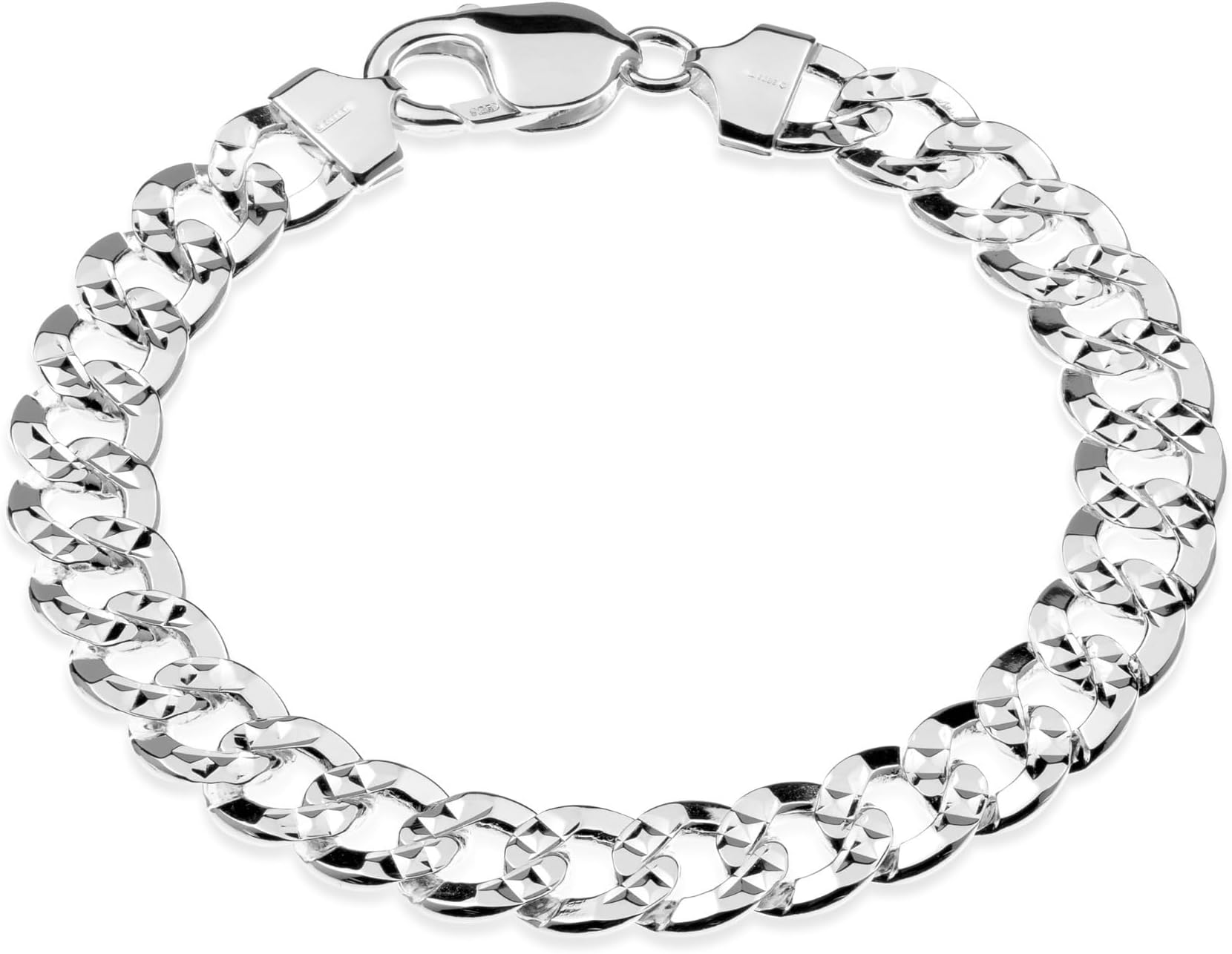 Bracelet 925 Sterling Silver for Men - Cuban Chain - Made in Italy