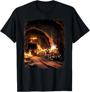 Coal Mine Train Mining Railway T-Shirt