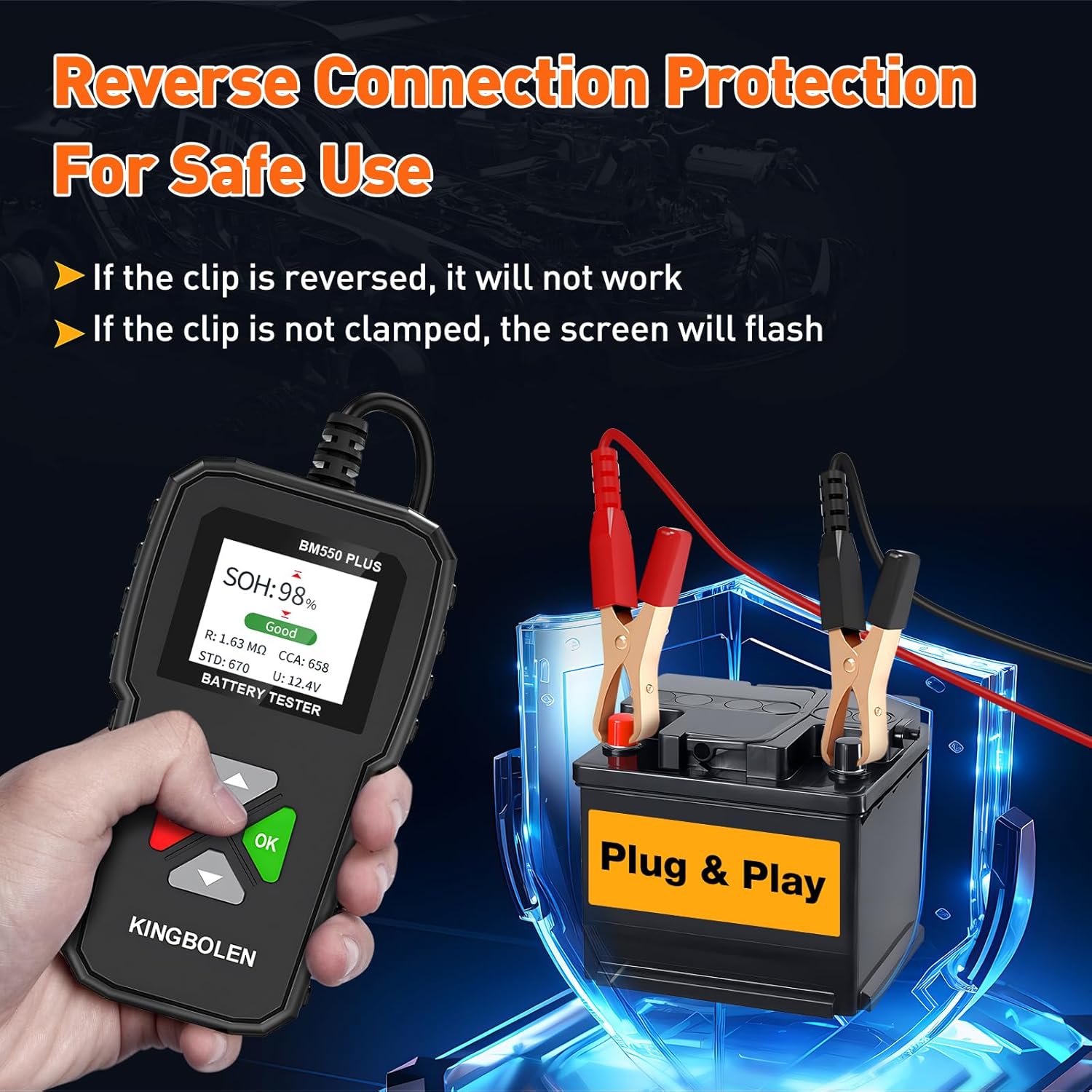 KINGBOLEN BM550 Plus with reverse connection protection diagram