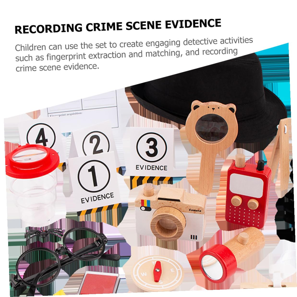 Abaodam Kit de Investigación para Pequeños Juego de Simulación de Investigación Accesorios Duraderos para rol y Aventuras Juguete Educativo para Desarrollo