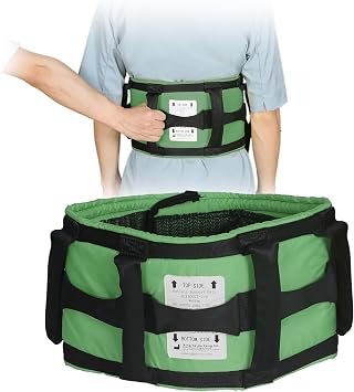Gait Belts with Padded Handles,Transfer Belts Physical Therapy Belt for Seniors Moving, Lifting Belt Assist Patient/Elderly Green, Large